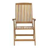 Set masa de Gradina Zerco-Falov , lemn masiv Natural de salcâm, 130x80x72 cm