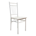 Set masă dining 5 piese cu masă și scaune Roza, și metal, Stejar, 120x65x75 cm, detaliu produs