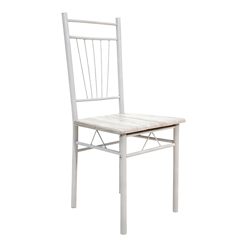 Set masă dining 5 piese cu masă și scaune Roza, și metal, Stejar, 120x65x75 cm, detaliu produs