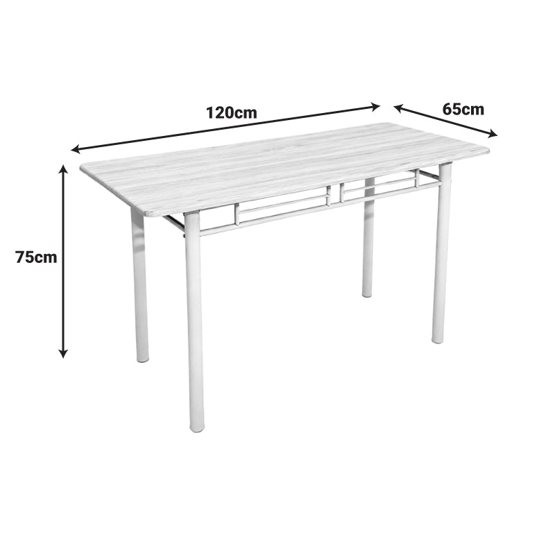 Set masă dining 5 piese cu masă și scaune Roza, și metal, Stejar, 120x65x75 cm, foto produs 7