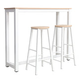 Set masa dining, bar Marle, Alb - Negru, 120x40x100 cm - Alb