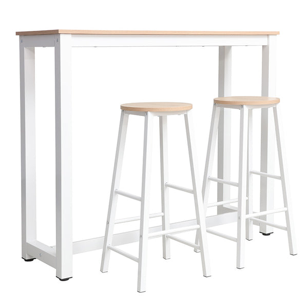 Set masa dining, bar Marle, Alb - Negru, 120x40x100 cm