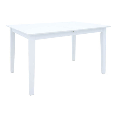 Set masa extensibila cu 5 piese Mabor-York, Lemn, Alb, 120-150x80x73 cm, foto produs