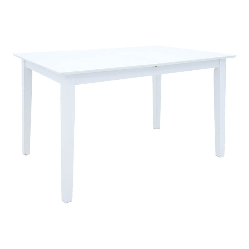 Set masa extensibila cu 5 piese Mabor-York, Lemn, Alb, 120-150x80x73 cm, foto produs