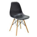 Set masa Julita-Balou I, 5 piese, negru-Natural, D120x75 cm, imagine suplimentara