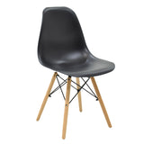 Set masa Julita-Balou I, 5 piese, negru-Natural, D120x75 cm