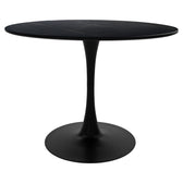 Set masa Julita-Balou I, 5 piese, negru-Natural, D120x75 cm, foto produs