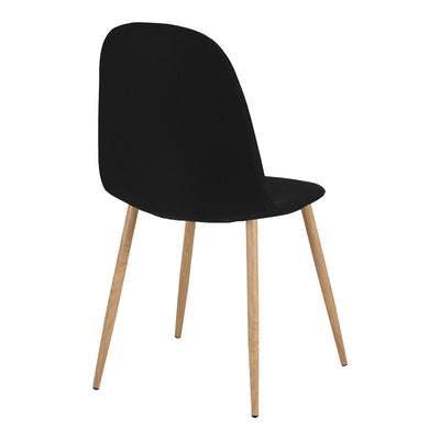 Set masa si 4 scaune Titta-Bella, Sticla, Negru-Natural, 120x70x75 cm, imagine produs 4