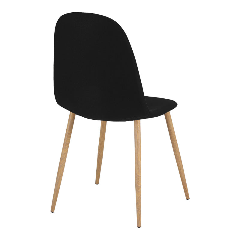 Set masa si 4 scaune Titta-Bella, Sticla, Negru-Natural, 120x70x75 cm, imagine produs 4