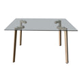 Set masa si 4 scaune Titta-Bella, Sticla, Negru-Natural, 120x70x75 cm, imagine produs 6