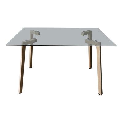 Set masa si 4 scaune Titta-Bella, Sticla, Negru-Natural, 120x70x75 cm, imagine produs 6