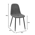 Set masa si 4 scaune Titta-Bella, Sticla, Negru-Natural, 120x70x75 cm, imagine produs 7