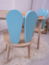 Set masa si scaun pentru copii Furniture Bunny One, 30x25 cm - Baby Blue 
Brown