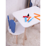 Set masa si scaun pentru copii Furniture Bunny One, 30x25 cm - Blue 
White