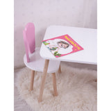 Set masa si scaun pentru copii Furniture Bunny One, 30x25 cm - Pink
White