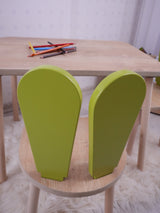 Set masa si scaun pentru copii Furniture Bunny One, 30x25 cm - Pistachio Green 
Brown