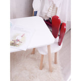 Set masa si scaun pentru copii Furniture Bunny One, 30x25 cm - Red 
White