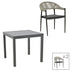 mobilier de gradina Set masa si scaune 3 buc de gradina Elation Antracit 80x80x74 cm