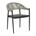 Set masa si scaune 3 buc de gradina Elation, Antracit, 80x80x74 cm, imagine suplimentara