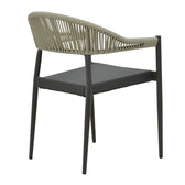 Set masa si scaune 3 buc de gradina Elation, Antracit, 80x80x74 cm, detaliu produs