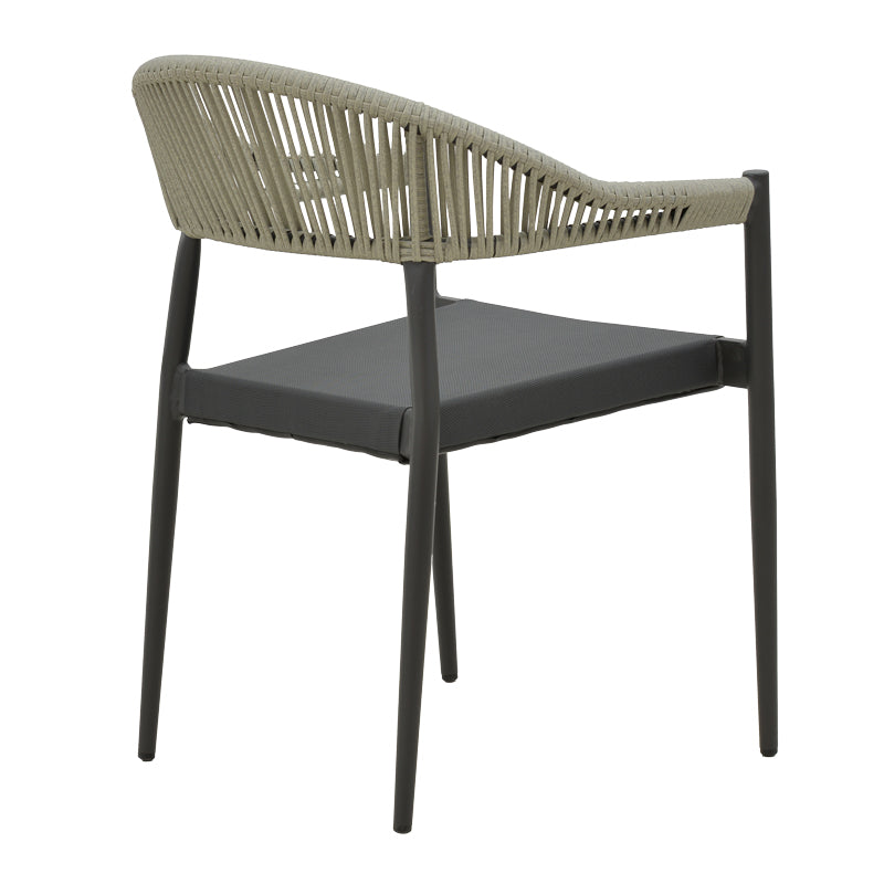 Set masa si scaune 3 buc de gradina Elation, Antracit, 80x80x74 cm, detaliu produs