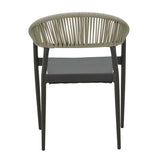 Set masa si scaune 3 buc de gradina Elation, Antracit, 80x80x74 cm