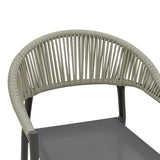 Set masa si scaune 3 buc de gradina Elation, Antracit, 80x80x74 cm