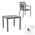 mobilier de gradina Set masa si scaune 3 buc de gradina Kliton-Kherson Antracit 80x80x74 cm