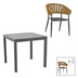 mobilier de gradina Set masa si scaune 3 buc de gradina Kliton-Raven Antracit 80x80x74 cm