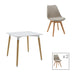 Set masa si scaune 3 buc Natali-Gaston Alb 80x80x76 cm