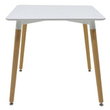 Set masa si scaune 3 buc Natali-Gaston, Alb, 80x80x76 cm