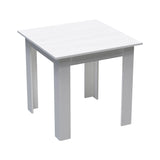 Set masa si scaune 3 piese Manka-Julita, Alb, 80x80x77 cm