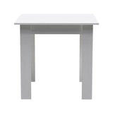 Set masa si scaune 3 piese Manka-Julita, Alb, 80x80x77 cm