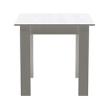 Set masa si scaune 3 piese Manka-Julita, Alb, 80x80x77 cm