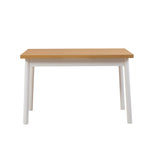 Set masă și scaune (4 bucăți) OLVER SBT BAROK-BLACK Table & Chairs Set  3, Alb, 77x75x120 cm