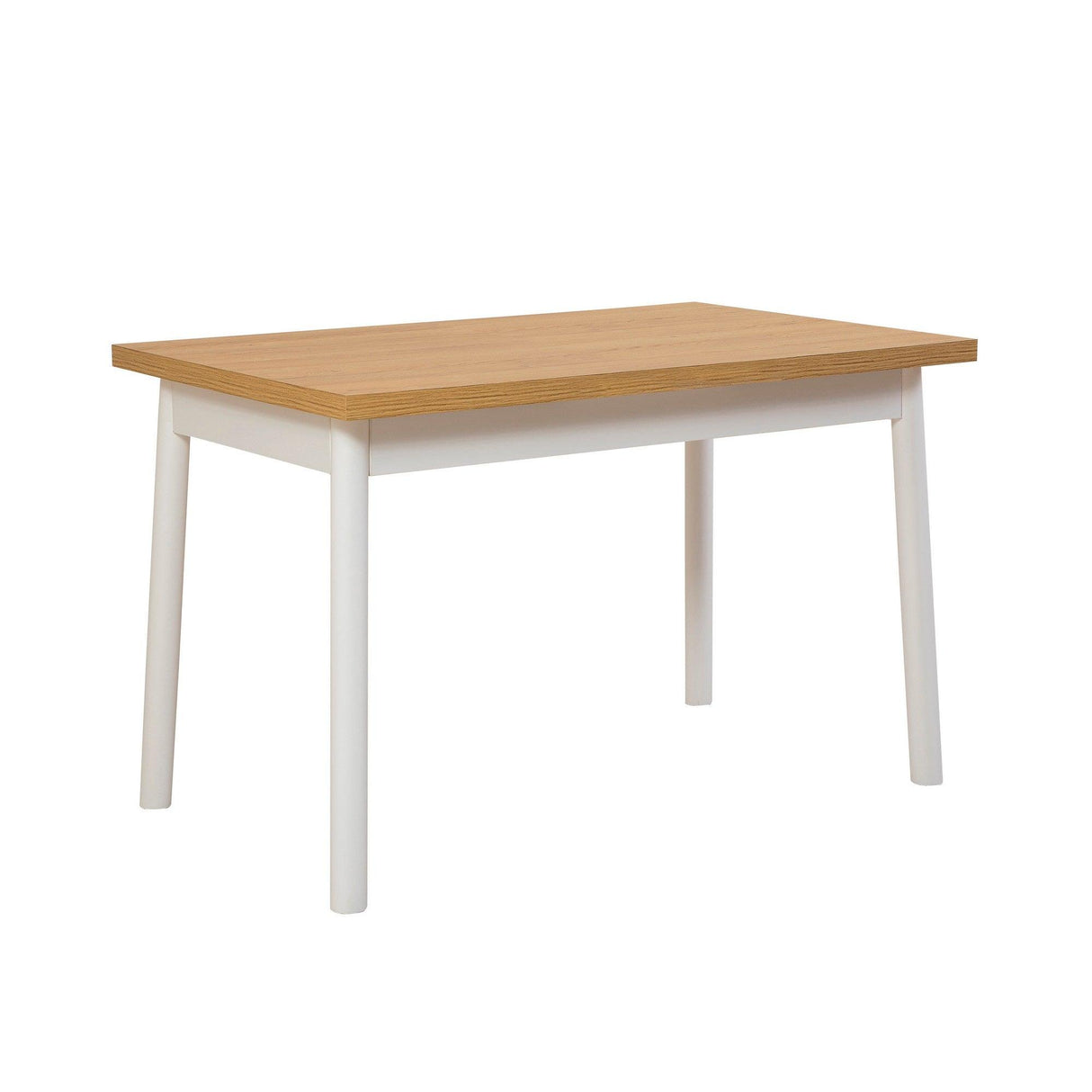 Set masă și scaune (4 bucăți) OLVER SBT BAROK-BLACK Table & Chairs Set  3, Alb, 77x75x120 cm