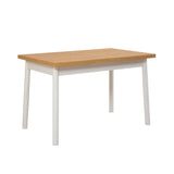 Set masă și scaune (4 bucăți) OLVER SBT BAROK-BLACK Table & Chairs Set  3, Alb, 77x75x120 cm