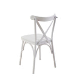 Set masă și scaune (4 bucăți) OLVER SBT BAROK-BLACK Table & Chairs Set  3, Alb, 77x75x120 cm