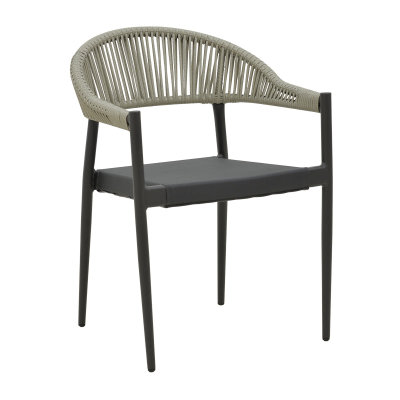 Set masa si scaune 5 buc de gradina Elation, Antracit, 80x80x74 cm, imagine suplimentara