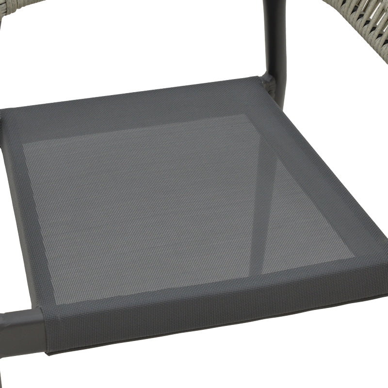Set masa si scaune 5 buc de gradina Elation, Antracit, 80x80x74 cm, foto produs 8