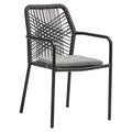 Set masa si scaune 5 buc de gradina Kliton-Kherson, Antracit, 80x80x74 cm, imagine suplimentara
