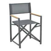 Set masa si scaune 5 buc de gradina Mabu-Kliton, Antracit, 80x80x74 cm, imagine suplimentara