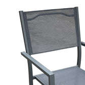 Set masa si scaune 5 buc Moly-Kliton, Antracit, 80x80x74 cm, detaliu produs