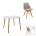 Set masa si scaune 5 buc Natali-Gaston Alb 80x80x76 cm