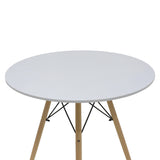 Set masa si scaune 5 piese Julita, Alb, 80x80x73 cm