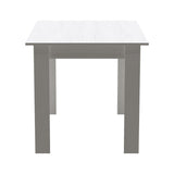 Set masa si scaune 5 piese Manka-Julita, Alb, 110x80x77 cm