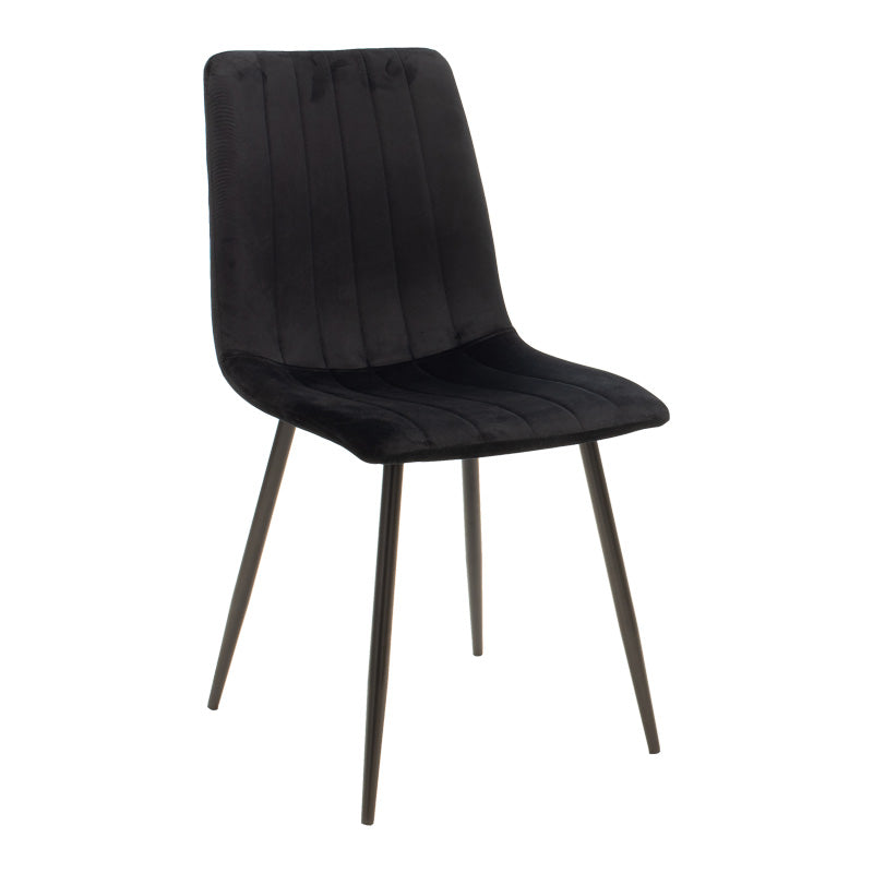 Set masa si scaune 5 piese Natali-Noor, Negru, 120x80x76 cm