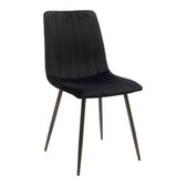 Set masa si scaune 5 piese Natali-Noor, Negru, 120x80x76 cm, imagine suplimentara