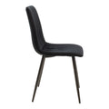 Set masa si scaune 5 piese Natali-Noor, Negru, 120x80x76 cm, perspectiva suplimentara