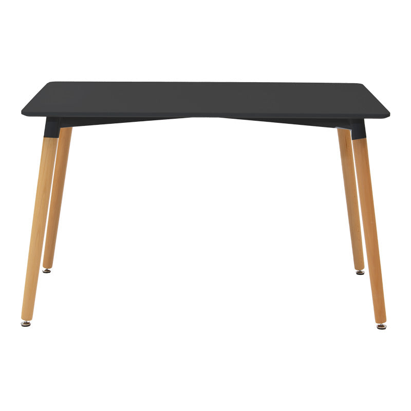 Set masa si scaune 5 piese Natali-Noor, Negru, 120x80x76 cm